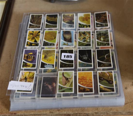 31 sheets of cigarette and tea cards, many sets